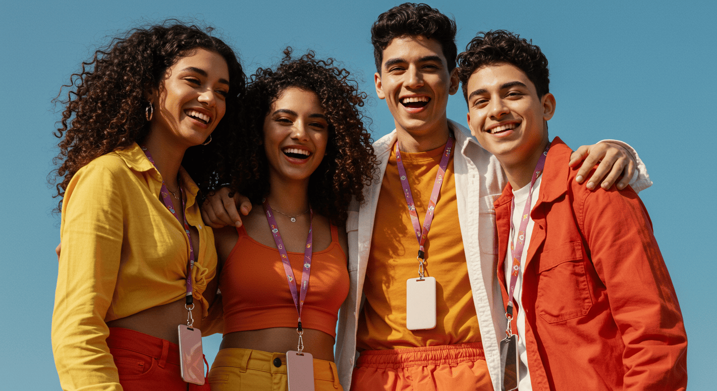 Jóvenes felices con credenciales